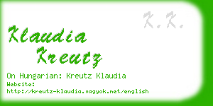 klaudia kreutz business card